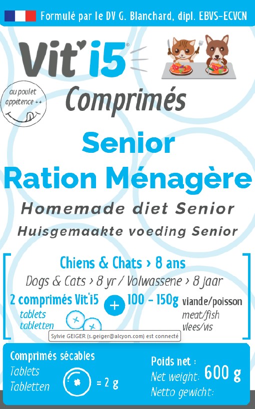 VIT'I5 SENIOR RM COMPRIME  POT 600 G